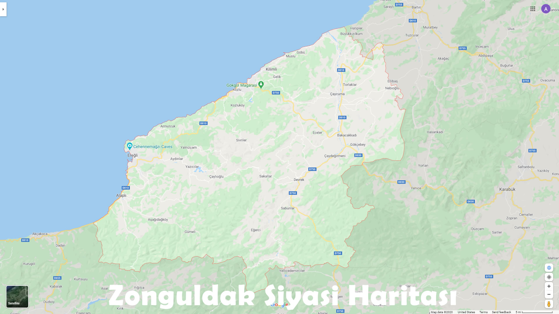 Zonguldak Political Map